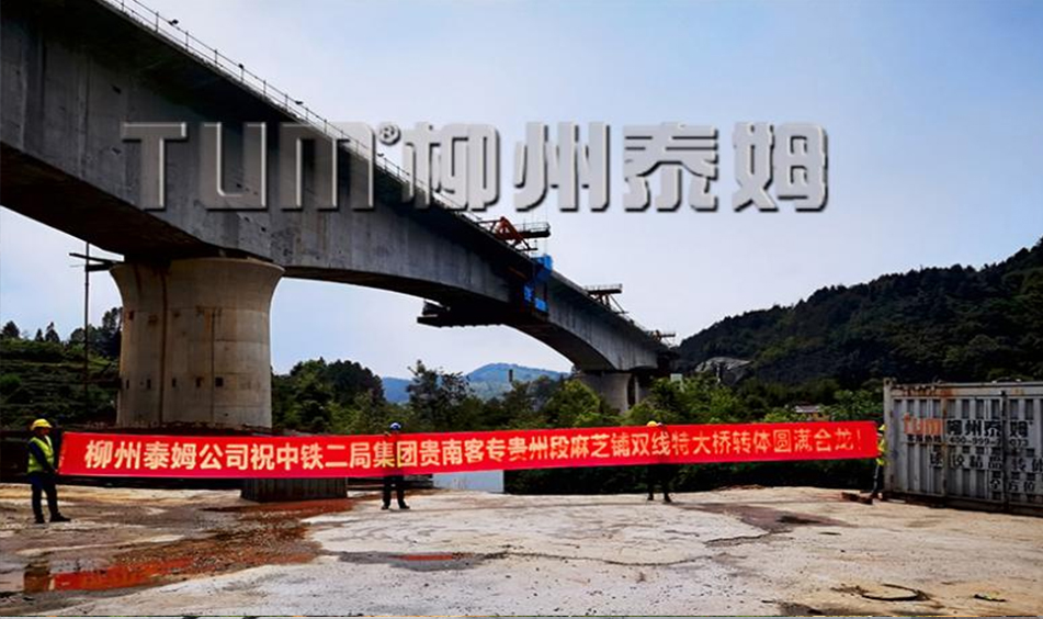 貴南高鐵貴州段麻芝鋪雙線大橋連續(xù)梁轉(zhuǎn)體橋（中鐵二局）