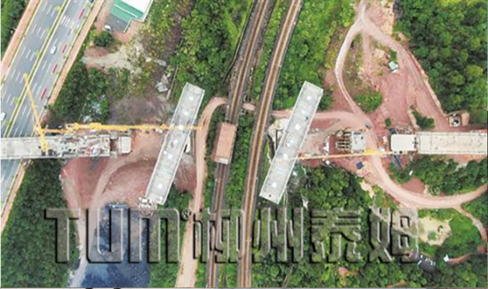 廣汕高鐵跨京九鐵路特大橋轉(zhuǎn)體橋（中鐵二局）